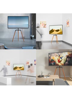 يو إل اتش واي سي حامل أرضي للتلفزيون على شكل فن حديث، حامل تلفزيون عالمي بزاوية 90 درجة، حامل تلفزيون زاوية مع قاعدة حامل ثلاثي القوائم لشاشات LED وLCD وشاشات OLED المسطحة والمنحنية مقاس45-65 بوصة  - Image 2