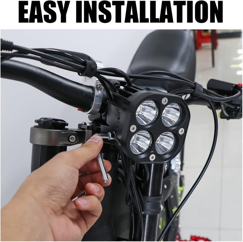 URLWALL Upgraded Headlight for Sur Ron Segway Motorcycle - 60W LED Light Bar with Switch - Image 4