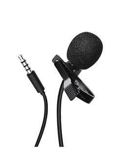 RSG Condenser Lavalier Lapel Microphone, Dual Clip-on Collar Mic with Detachable Microphone and Headphone 3.5mm Input Port