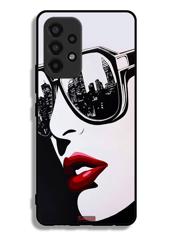 Tolwak غطاء حماية لجهاز سامسونج جالاكسي A53 5G - فن تجريدي لوجه فتاة - Image 1