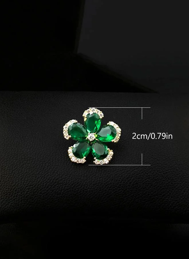 Take Two Take Two Rhinestone Flower Embellished Brooch
