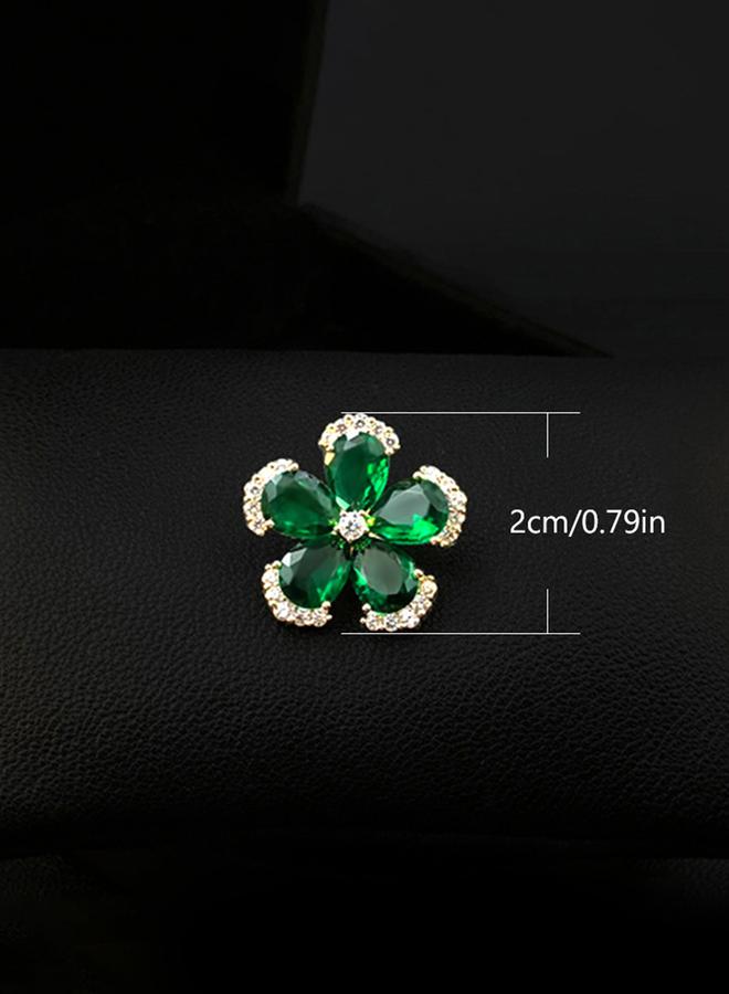 Take Two Styli Rhinestone Flower Embellished Brooch - Image 4