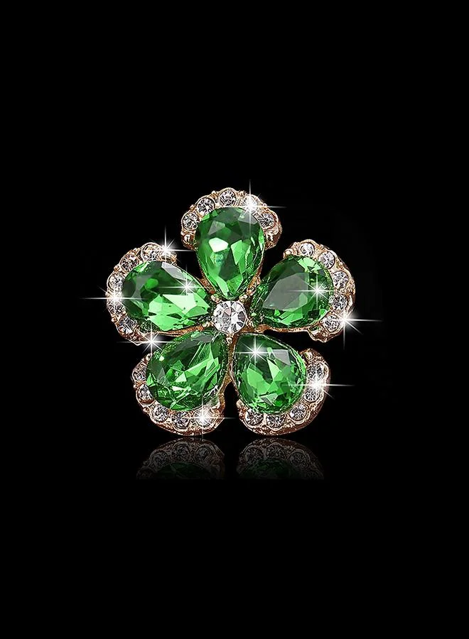 Take Two Take Two Rhinestone Flower Embellished Brooch