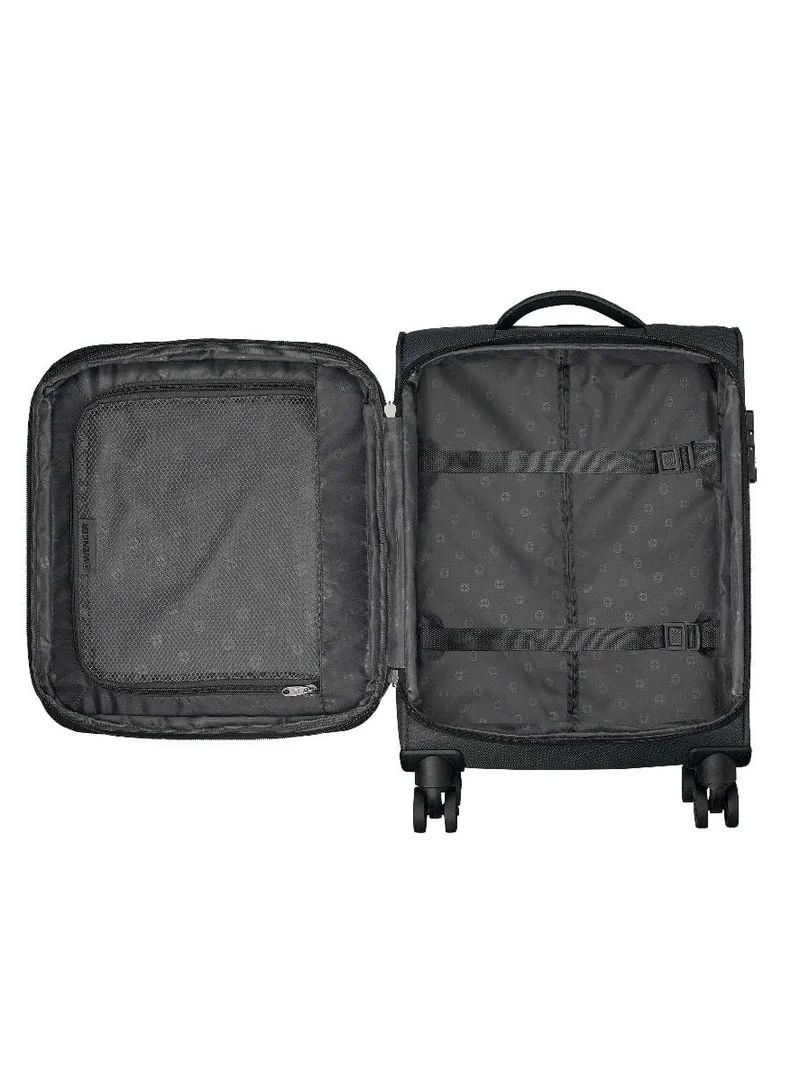 Wenger Beaumont Lite Carry-On Softside Expandable 57cm Cabin Luggage Trolley Black - 612381