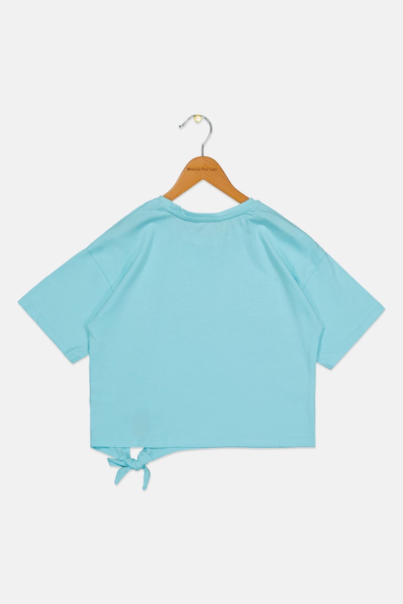 Hamleys Toddlers Girl Graphic Print Short Sleeve Top, Sky Blue - Image 3
