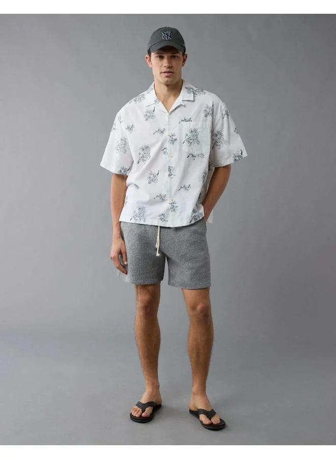 American Eagle AE Poolside Printed Button-Up Shirt