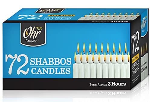 Ner Mitzvah Shabbat Candles - Traditional Shabbos Candles - 3 Hr. - 72 Ct. - Image 5