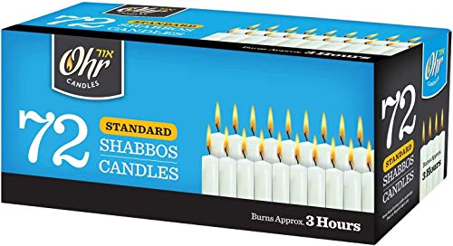 Ner Mitzvah Shabbat Candles - Traditional Shabbos Candles - 3 Hr. - 72 Ct. - Image 4