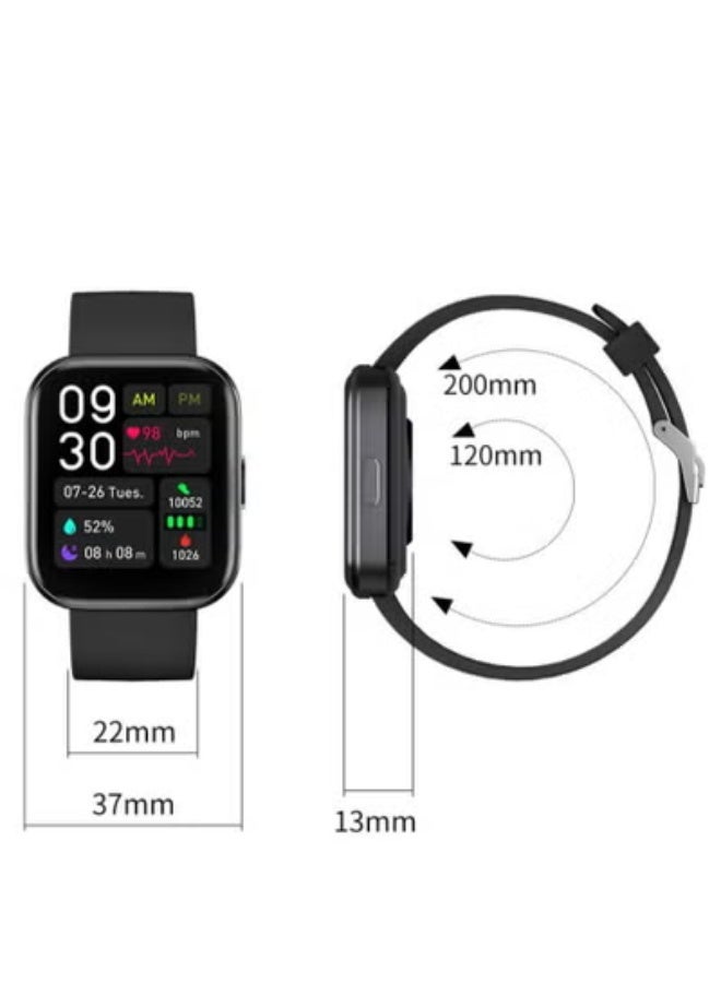 AROAQ GTS4 Smart Watch with Bluetooth Calling, Fitness Tracking & SpO2 Monitoring – Black - Image 3