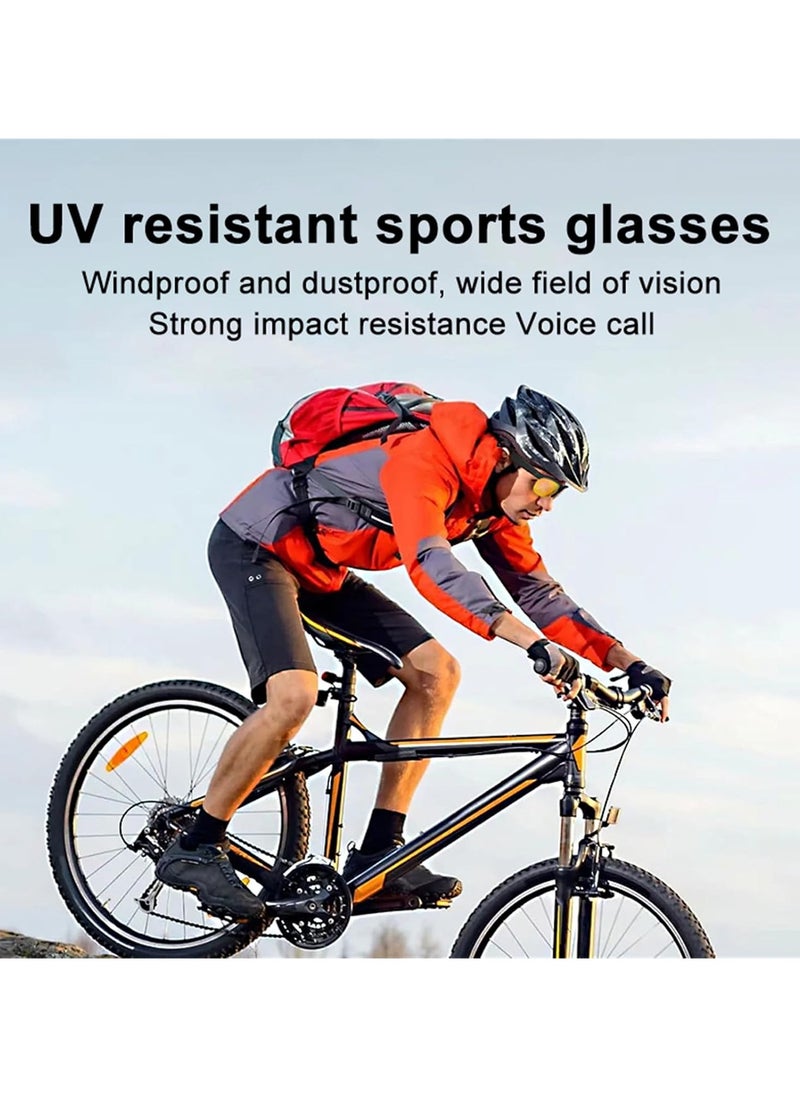 Generic Smart Bluetooth Glasses M6Pro Sunglasses Black Technology Bone Conduction Outdoor Cycling Driving Long Battery Life (Gold)  - Image 5