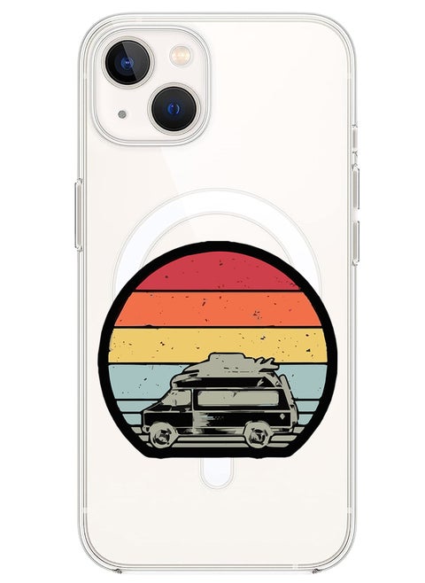 Magnetic Case for iPhone 14 Plus 6.7-inch Compatible with MagSafe Wireless Charging, Shockproof Phone Bumper Cover Car-01