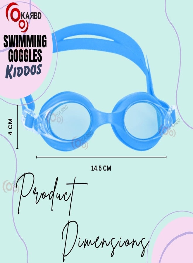KARBD Swimming Goggles Kids Size with Anti Fog UV Protection Glasses - Kiddos Solid, Assorted B Multicolor - Image 3