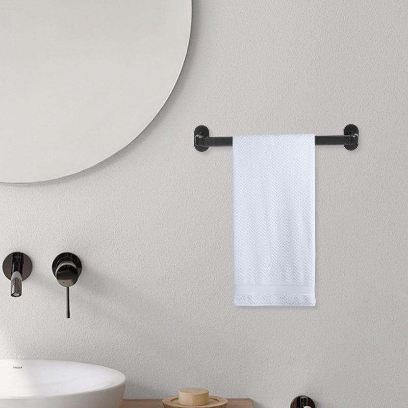 Wall Mounted Punch Free Towel Rack And Slipper Holder 38cm Stainless Steel Bathroom Organizer - Image 5