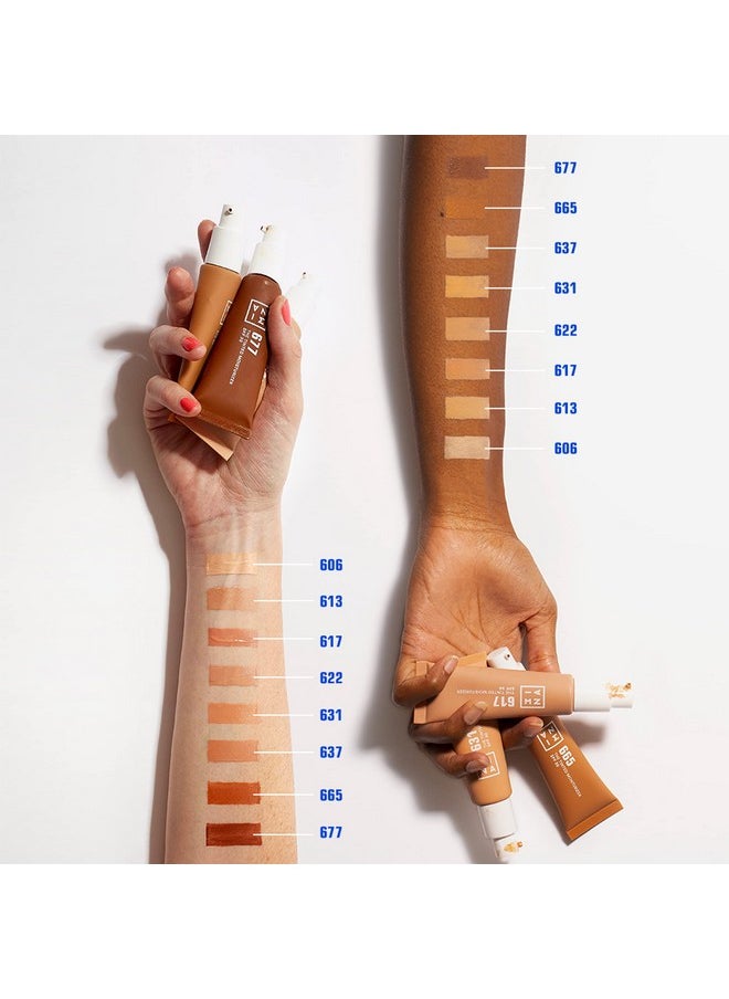 3إنا 622 مرطب ملون للوجه مع عامل حماية من الشمس SPF 30، كريم Bb ذو الرمال الداكنة مع تغطية خفيفة إلى متوسطة، مرطب حمض الهيالورونيك لجميع ألوان البشرة، مكياج نباتي خالٍ من القسوة والبارابين، 1 أونصة  - Image 4