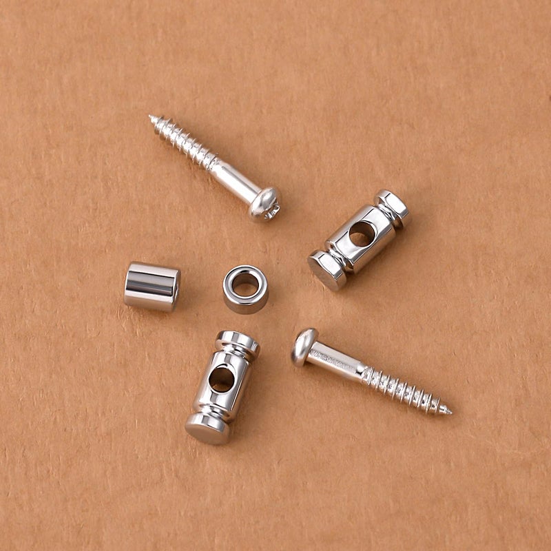Guyker Guitar Roller String Retainers(Set of 2) â€“ String Guide, Strings Trees Replacement Part for Electric Guitars, SR1 Chrome - Image 4