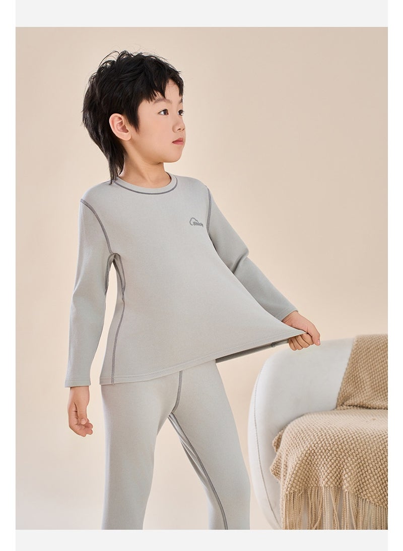 NIBEMINENT بدلة ملابس داخلية حرارية شتوية للبنات الصغيرات ملابس دافئة للنوم للأطفال بيجامات أطفال أولاد - Image 3