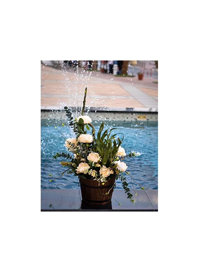 The Bros Creative Wooden Pots Garden Flowers Vase – Succulent Plants House Herb Flower Basket Plants Pot Home Décor – Wooden Basket (Large) - Image 4