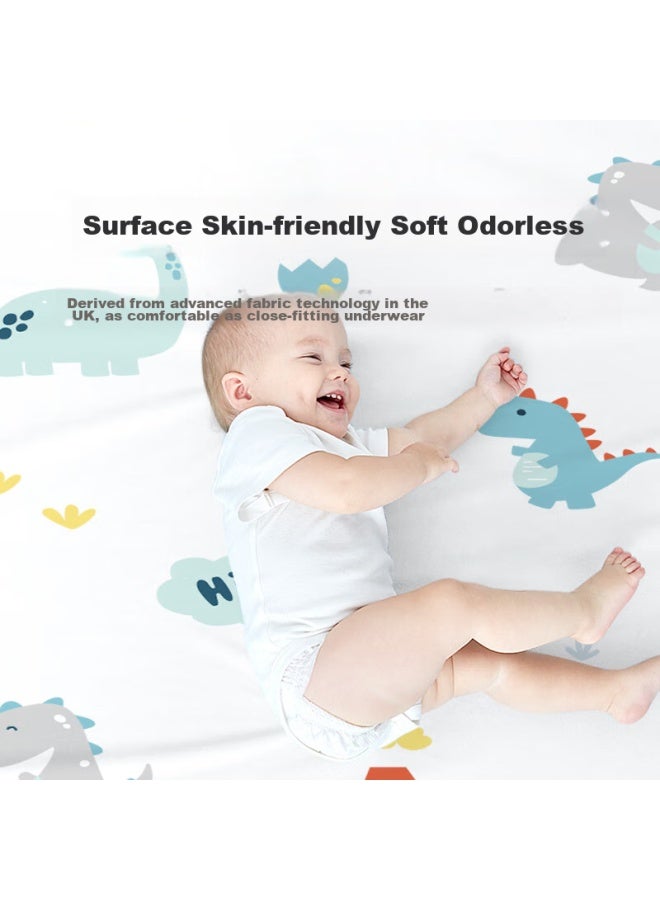Tongkui Baby Diaper Pad, Large Size, Washable, Waterproof Bed Sheet, Breathable, All-season, Little Dinosaur Design, 180*200cm - Image 3