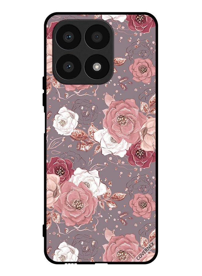 Covernex جراب واقي لهاتف هونر X8a بورق زهور - Image 1