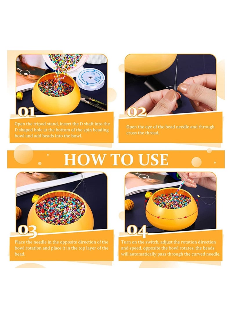 Cool Baby COOLBABY Electric Beading Machine Electric Bead Spinner for Jewelry Making Adjustable Speed Spin Bead Automatic Beading Machine  - Image 4