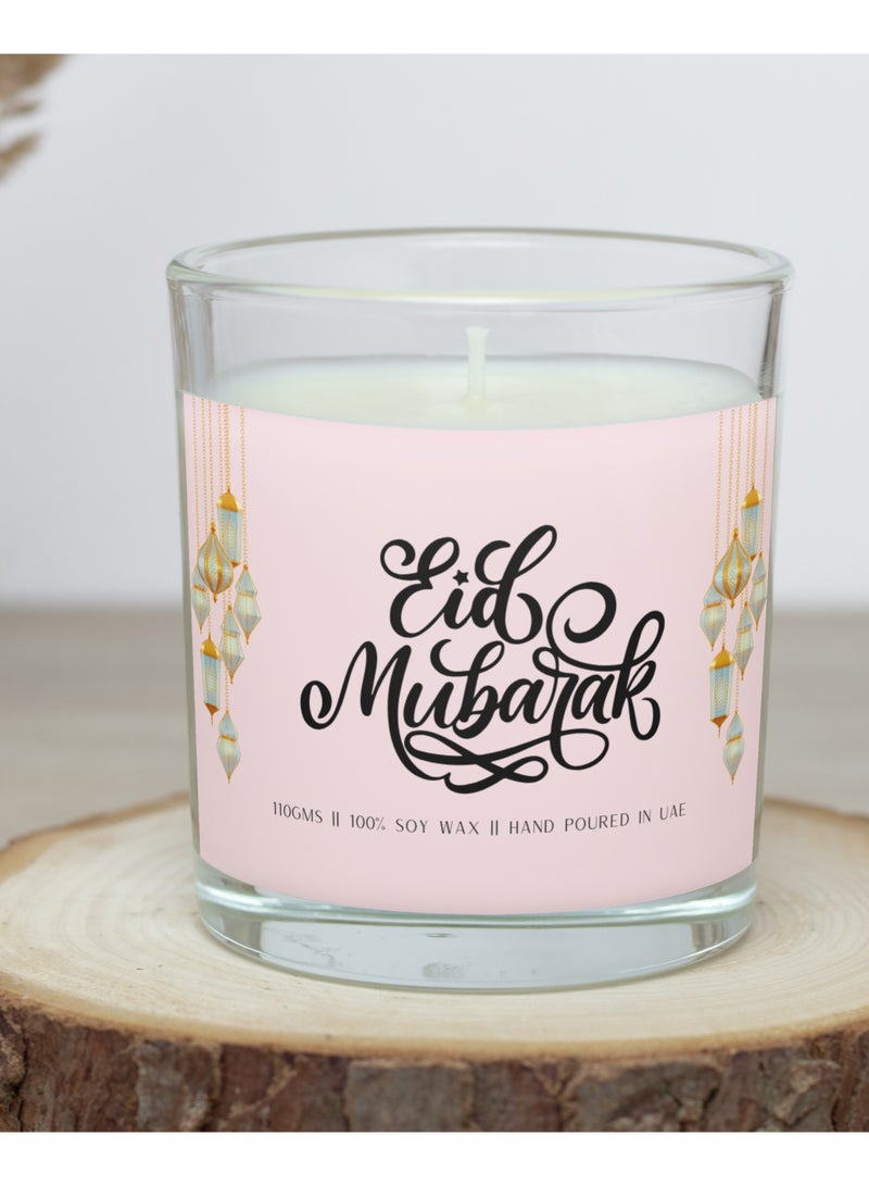 Serenova Ramadan Kareem Natural Soy Wax Scented Jar Candle  (Oud/Amber , 110g) - Image 1