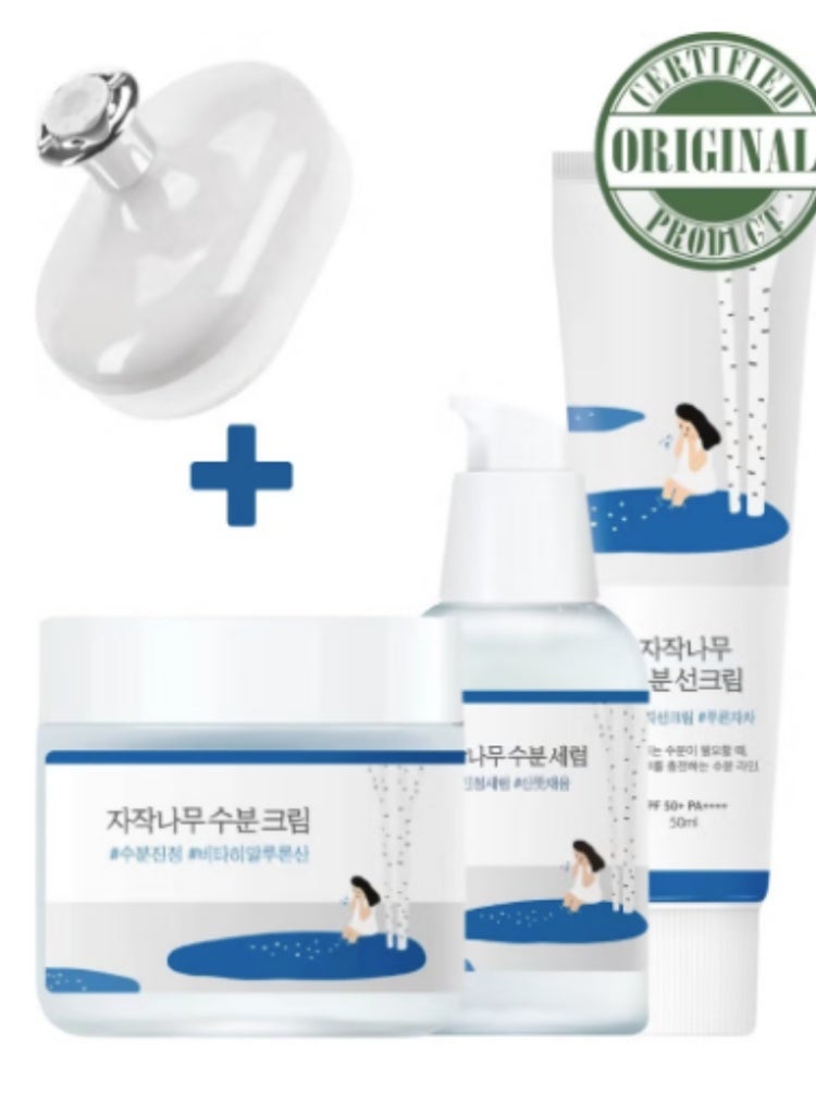 راوند لاب علاج الجفاف ونقص الترطيب – سيروم وكريم بيرش جوس من راوند لاب مع واقي شمس UV LOCK SPF50 – ترطيب عميق وتقوية الحاجز - Image 1