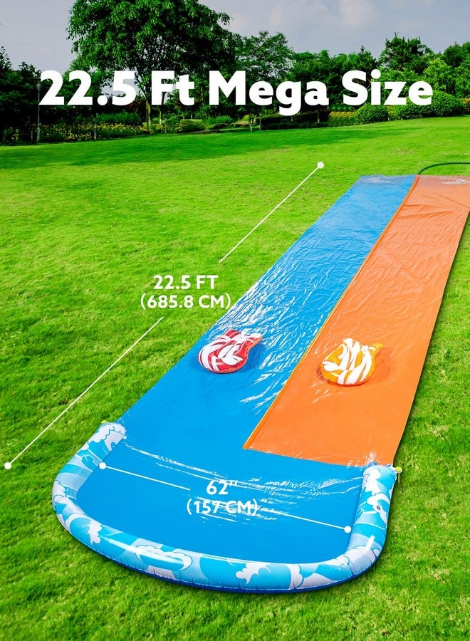 JOYIN 22.5ft Water Slides and 2 Bodyboards, Lawn Water Slide Summer Slip Waterslides Water Toy with Build in Sprinkler for Backyard Outdoor Water Fun for Kids - Image 2