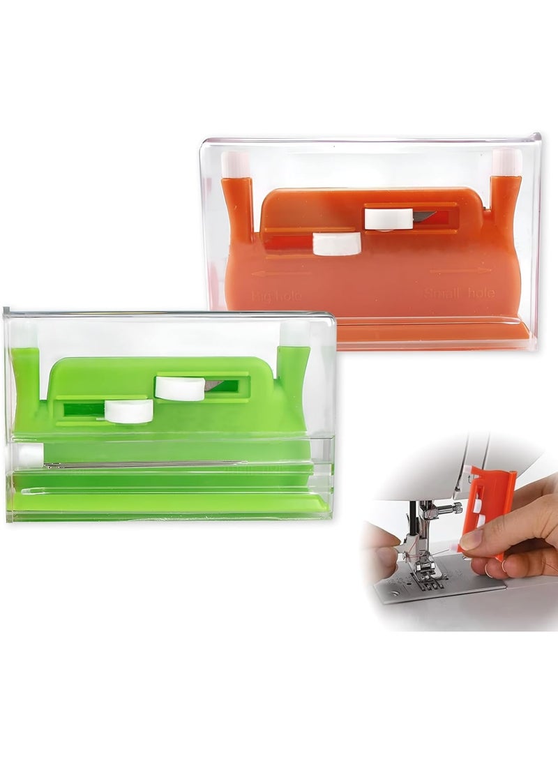 SYOSI Automatic Needle Threader Tool, Double Ended Threading Device for Hand Sewing with Dual Tips for Quick and Easy Thread Insertion Suitable for Elderly and Beginners 2 Pack - Image 1