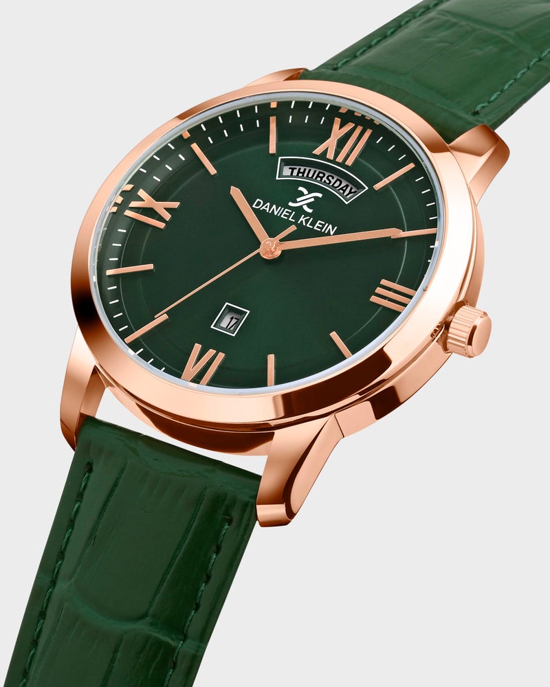 Daniel Klein Premium Men Green - Matt Dial with Real Index Analogue Watch - DK.1.13369-5 - Image 4