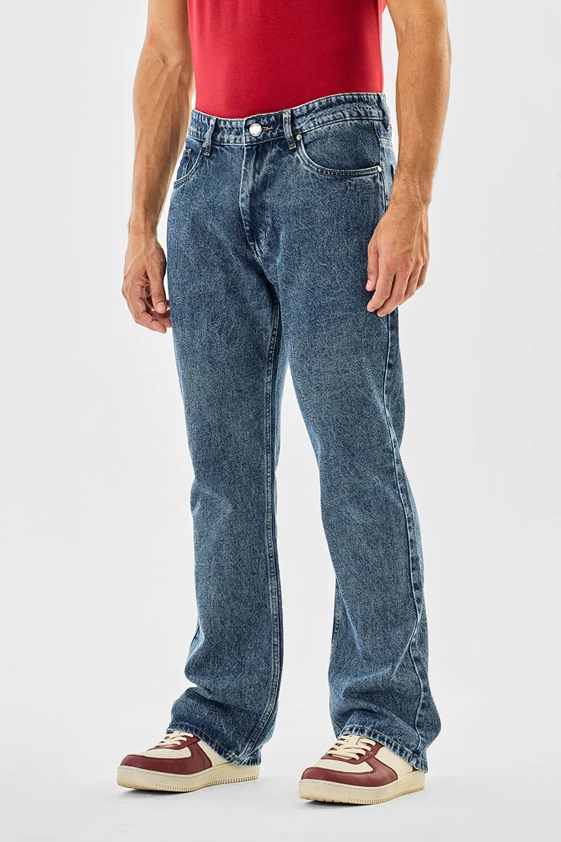 SNITCH جينز بوط كت مغسول