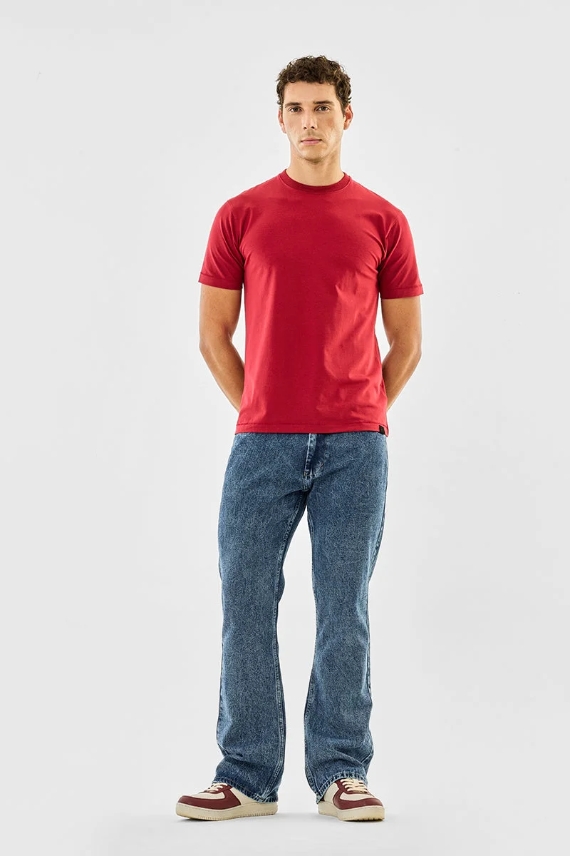 SNITCH جينز بوط كت مغسول