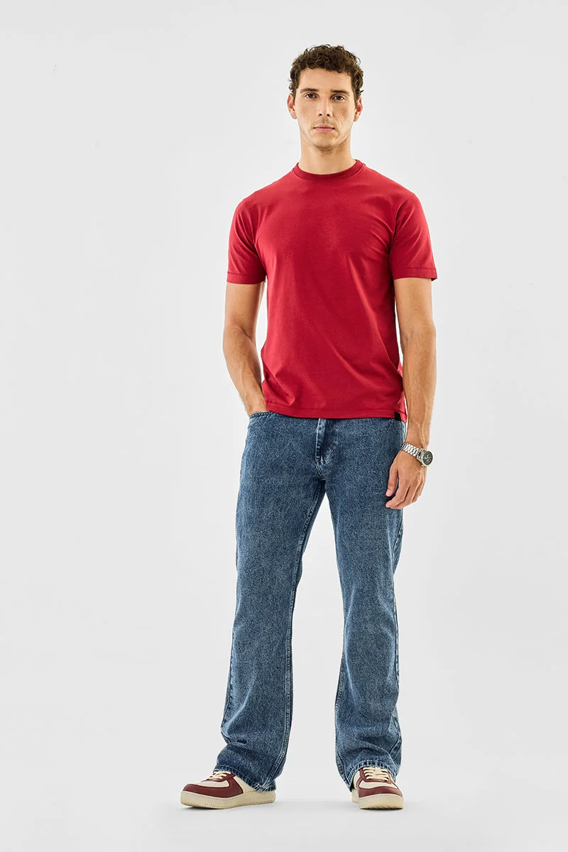 SNITCH جينز بوط كت مغسول