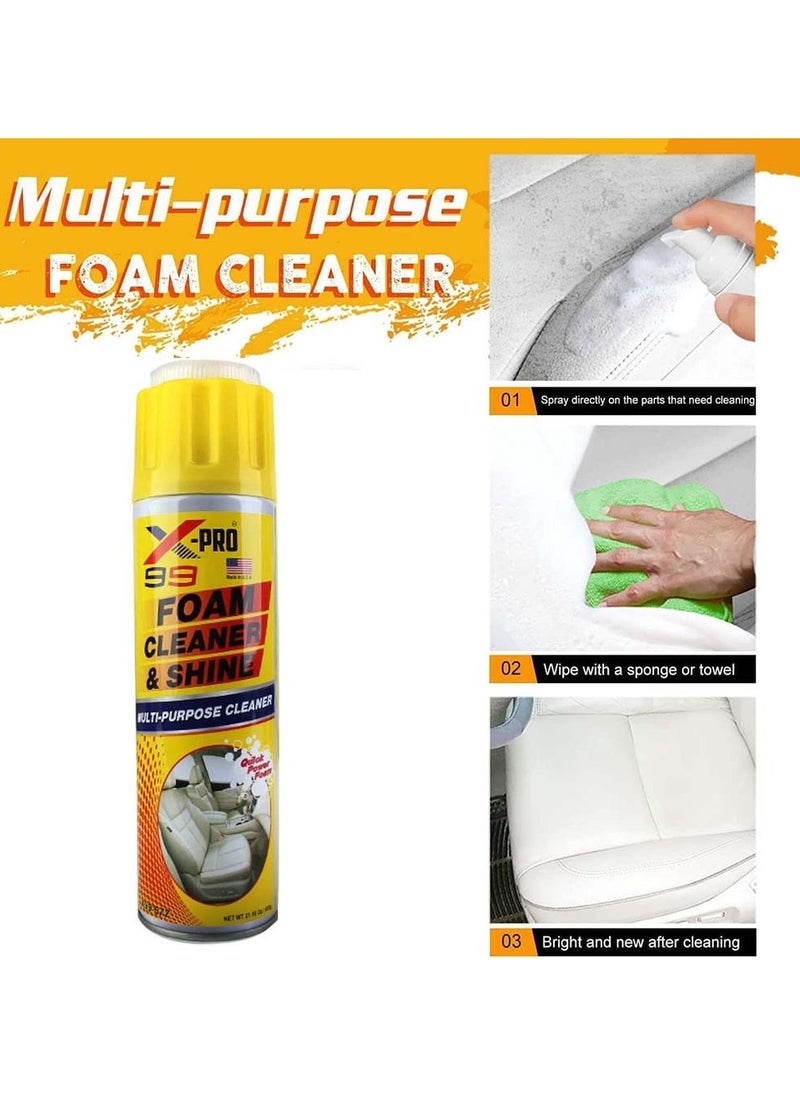 إلترازون X-Pro Multi-Purpose Foam Cleaner & Shine – 600g | All-in-One Interior Restorer for Cars & Home | UV Protection | Effortlessly Removes Dirt & Grime - Image 3