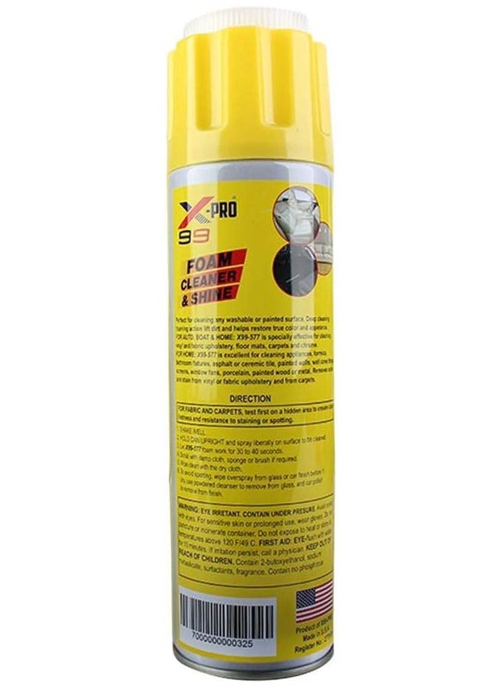 إلترازون X-Pro Multi-Purpose Foam Cleaner & Shine – 600g | All-in-One Interior Restorer for Cars & Home | UV Protection | Effortlessly Removes Dirt & Grime - Image 2
