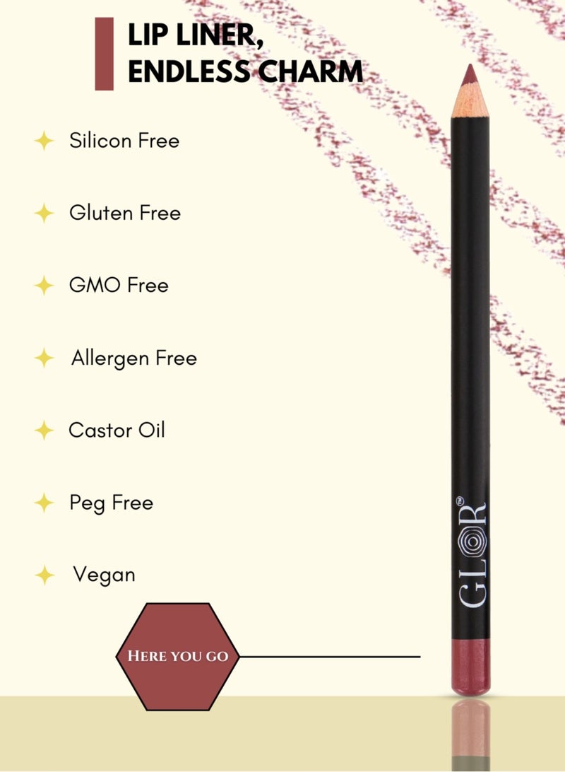 Glor Endless Charm Ultimate Precision Lip Liner - Here You Go –Vegan, Allergen-Free, Long-Lasting Lip Definition - Image 2