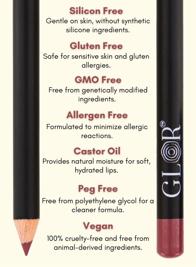 Glor Endless Charm Ultimate Precision Lip Liner - Here You Go –Vegan, Allergen-Free, Long-Lasting Lip Definition - Image 3
