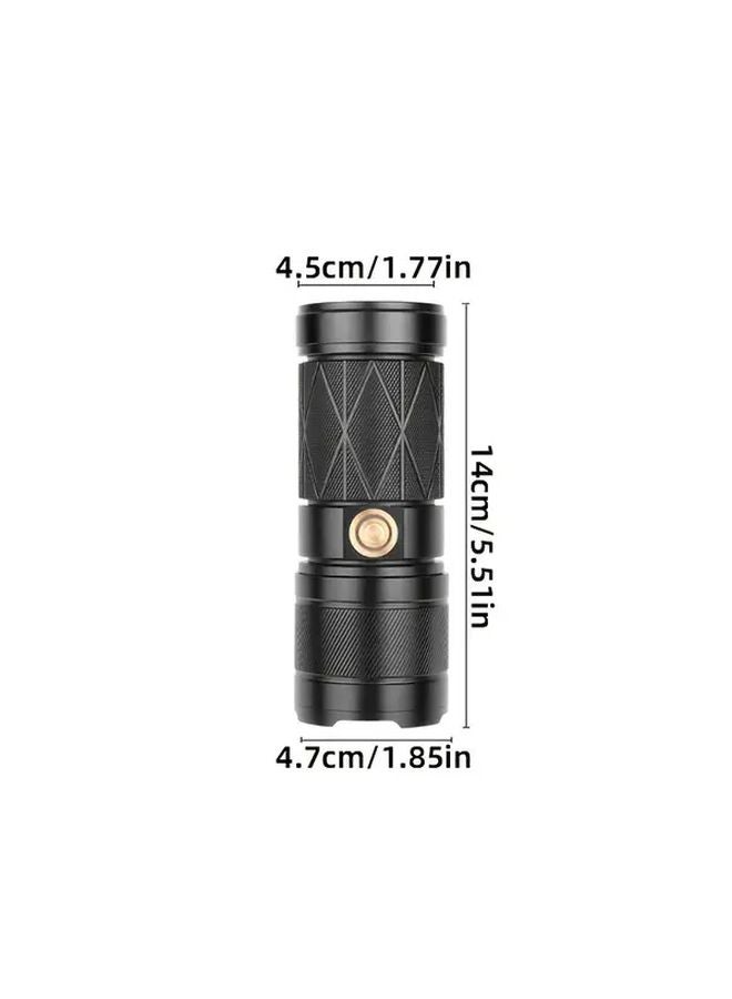 Bb Black Aluminum Alloy Outdoor LED Flashlight 6000mAh Type C USB Charging 9 Modes - Image 4