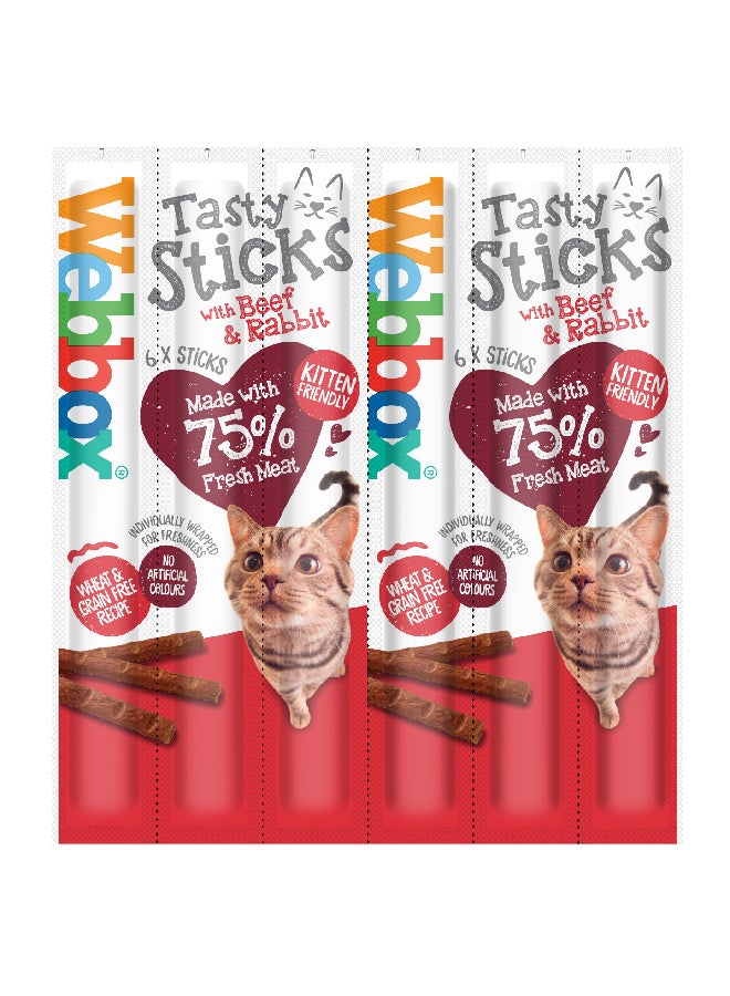 Webbox Tasty Cat Sticks Beef & Rabbit 30g 6 x 5g