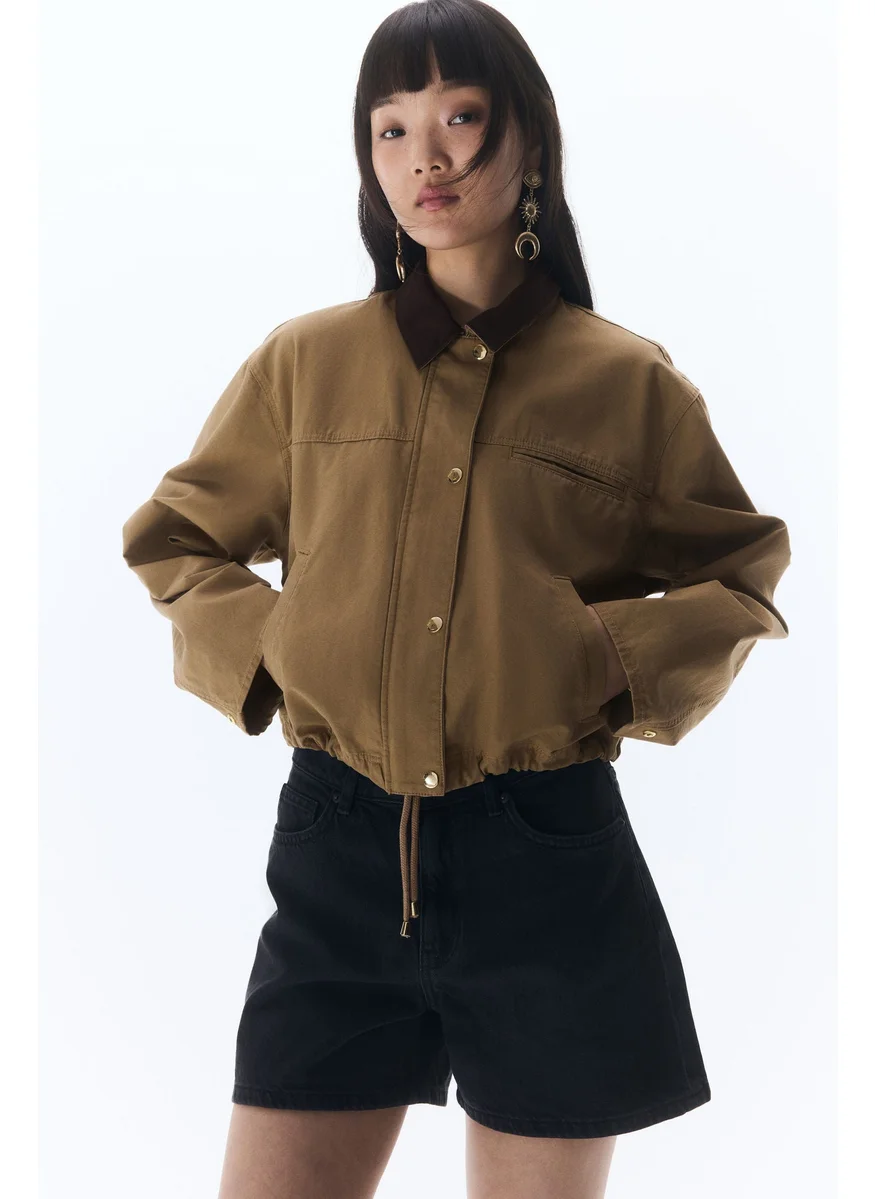 اتش اند ام Short Cotton Jacket