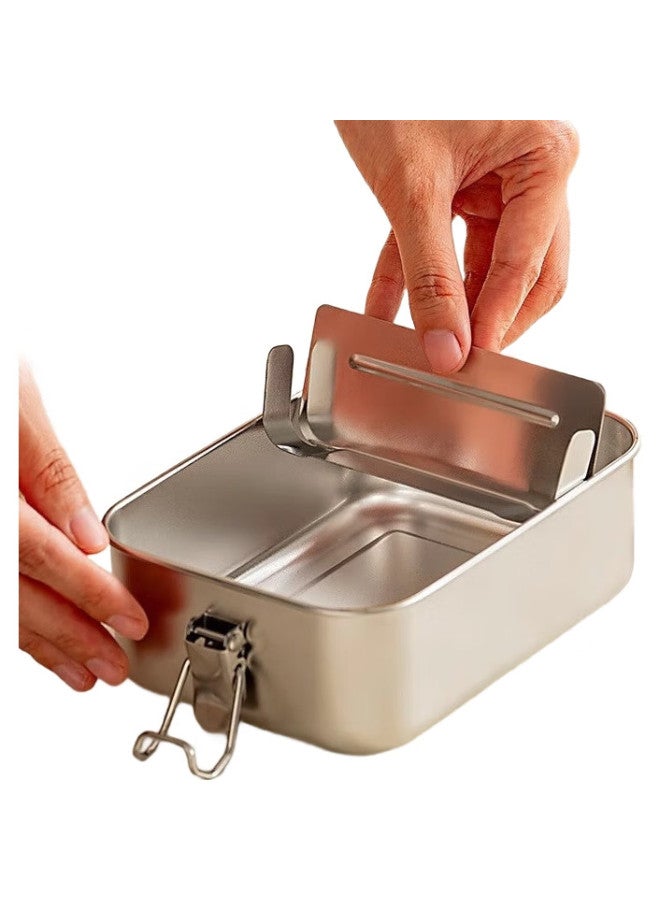 Onlycook Traditional Lunch Box For Office Workers, Canteen Use, Steamed Rice, Sealed Food Container, Food-Grade Stainless Steel Bento Box - Small Size - Image 2