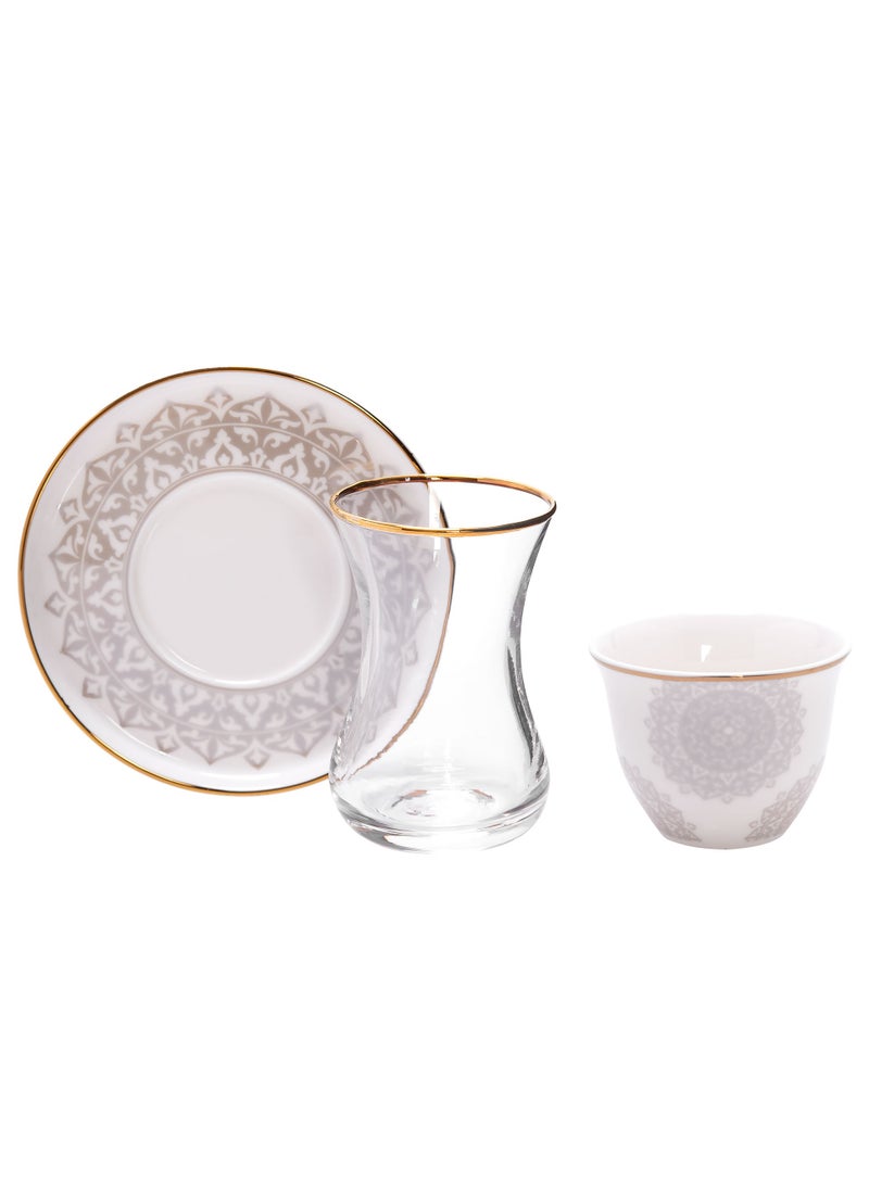 Dallaty 18 Piece Tea and Coffee Set Serve 6 Persons  - Image 2