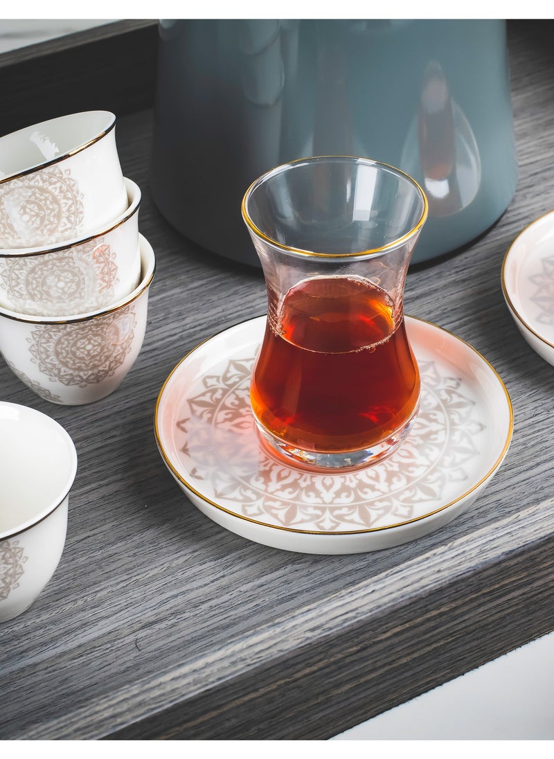 Dallaty 18 Piece Tea and Coffee Set Serve 6 Persons  - Image 3