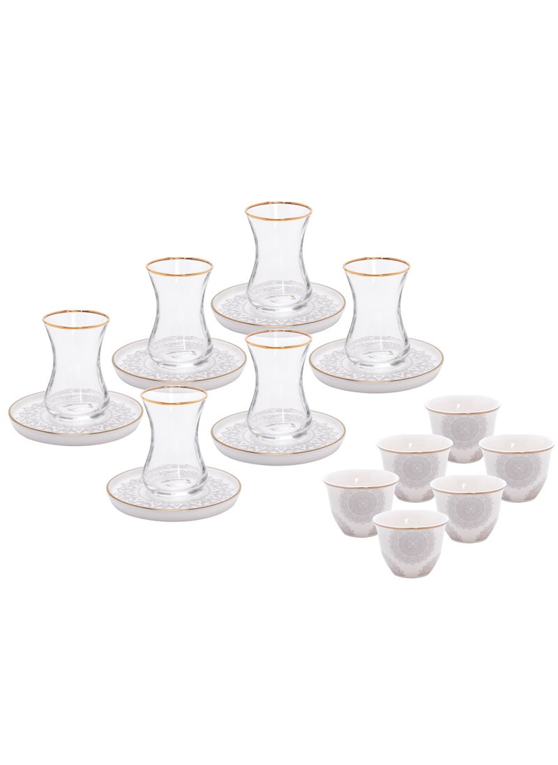 Dallaty 18 Piece Tea and Coffee Set Serve 6 Persons  - Image 1