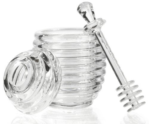 Prodyne Acrylic Honey Jar With Server, Off-white Medium - Image 5