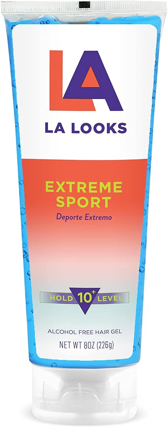 LA Looks Absolute Syling Hair Gel  Extreme Sport  8 Oz  Hold for High Performance Activity  Controls Hair In High Humitiy  Safe for ColorTreated Hair