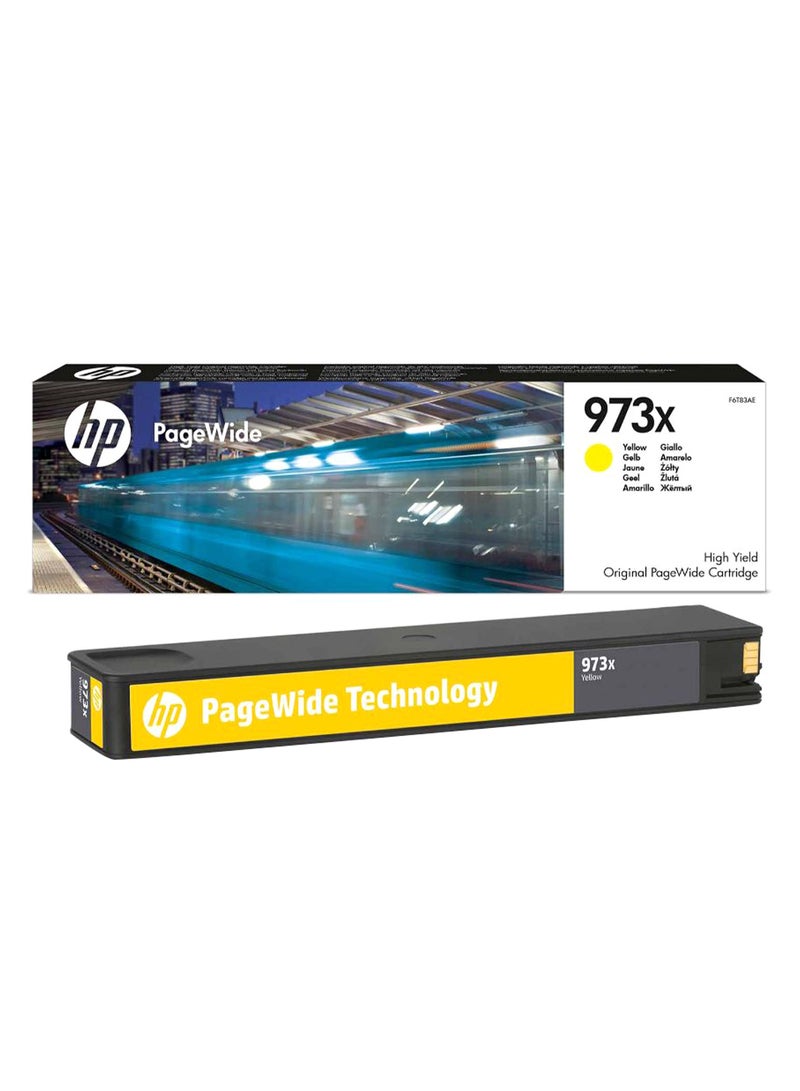HP خرطوشة حبر أصلية وعالية الإنتاج طراز 973XL أصفر - Image 1