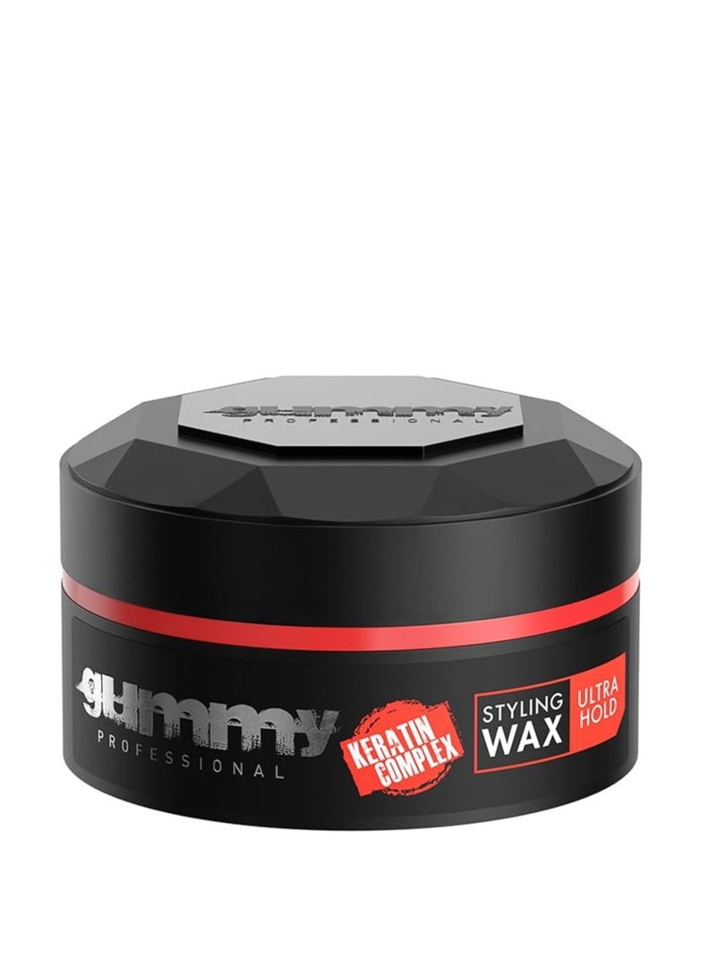 Gummy Hair Styling Gel Wax Ultra Hold, Red, 150 Millilitre - Image 1