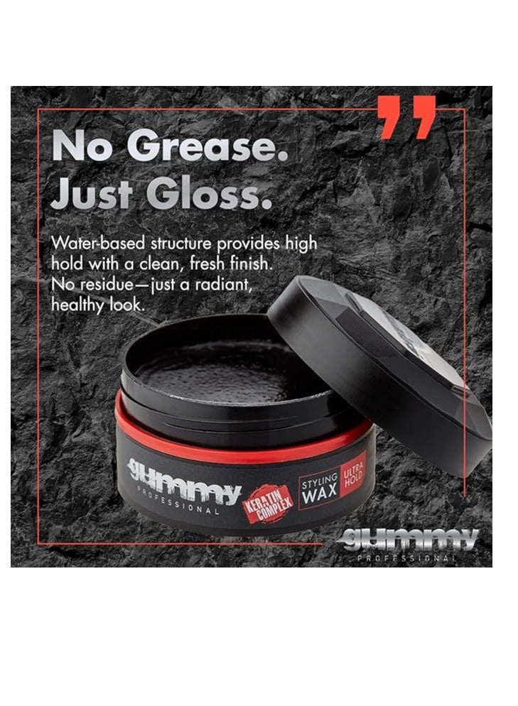 Gummy Hair Styling Gel Wax Ultra Hold, Red, 150 Millilitre - Image 4