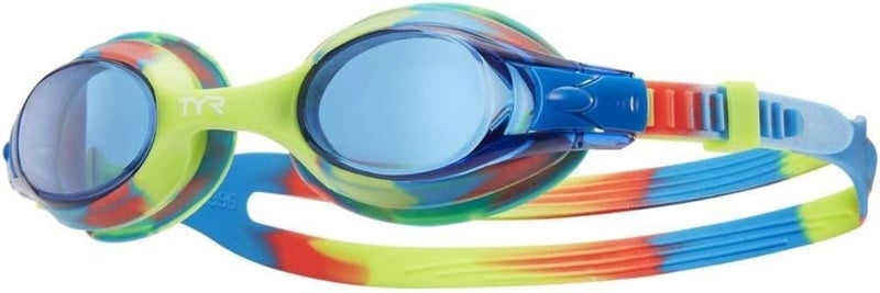 TYR Youth Tie Dye Swimple Goggles - Blue/Yellow/Pink - Image 3