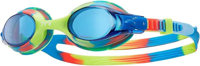 TYR Youth Tie Dye Swimple Goggles - Blue/Yellow/Pink - Image 1